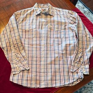 Timberland Men's Plaid Button-Down Shirt - Blue and Red